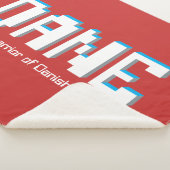 Dane jongens naam en betekenis pixels tekst gamers sherpa deken (3/4)