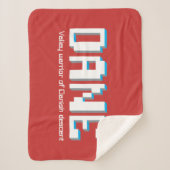 Dane jongens naam en betekenis pixels tekst gamers sherpa deken (Voorkant)