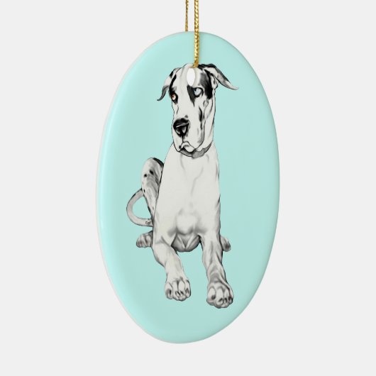 Dane-R-Us Dog Art Keramisch Ornament (Rechts)