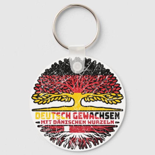 Dänemark Dänisch Deutsch Deutschland Baum Wurzel Sleutelhanger (Voorkant)