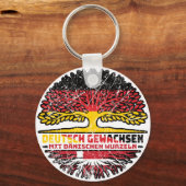 Dänemark Dänisch Deutsch Deutschland Baum Wurzel Sleutelhanger (Voorkant)