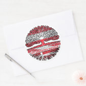 Dänemark Dänisch Österreichisch Österreich Baum Ronde Sticker (Envelop)