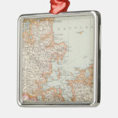 Danemark - Denemarken Map Metalen Ornament (Links)