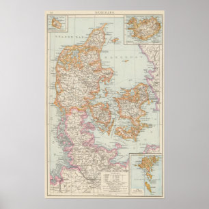 Danemark - Denemarken Map Poster