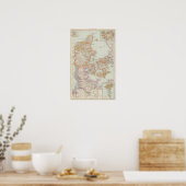 Danemark - Denemarken Map Poster (Keuken)