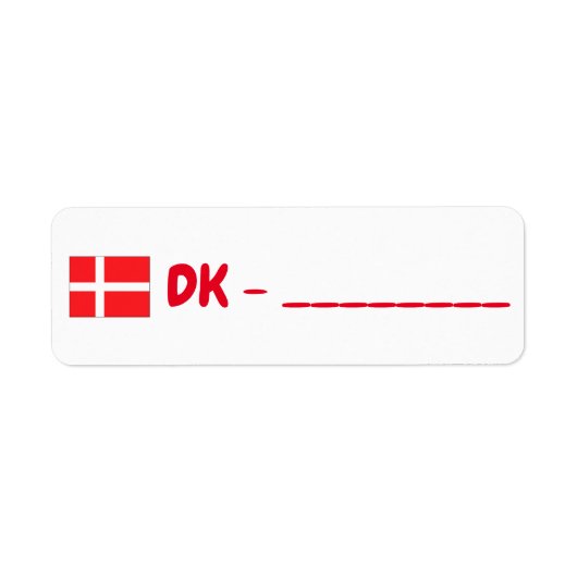 Danemark id postkruising etiket (Voorkant)