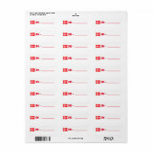 Danemark id postkruising etiket (Full Sheet)