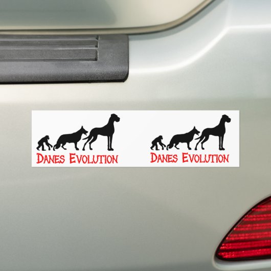 Danes Evolution Bumpersticker (Op auto)