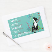 Danezen puppy's te koop rechthoekige sticker (Envelop)