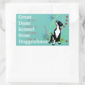 Danezen puppy's te koop rechthoekige sticker (Tas)