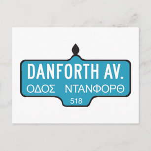 Danforth Avenue, Toronto Street Sign. Briefkaart
