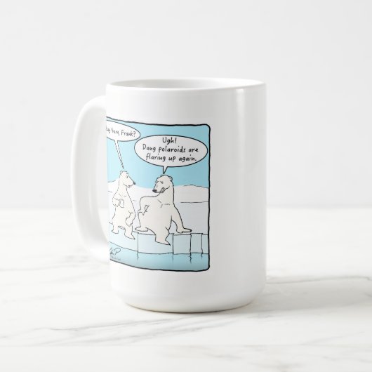 "Dang polaroids gedraagt zich opnieuw!" mok koffie (Voorkant links)