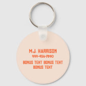 DANG! (western sedan lettertype, retro mod kleuren Sleutelhanger (Achterkant)