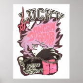 Danganronpa 2 Ultimate Lucky Nagito Komaeda Pink Poster (Voorkant)