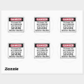 Danger Accordion Ronde Sticker (Vel)