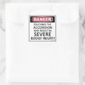 Danger Accordion Ronde Sticker (Tas)