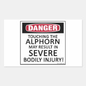 Danger Alphorn Rechthoekige Sticker (Voorkant)