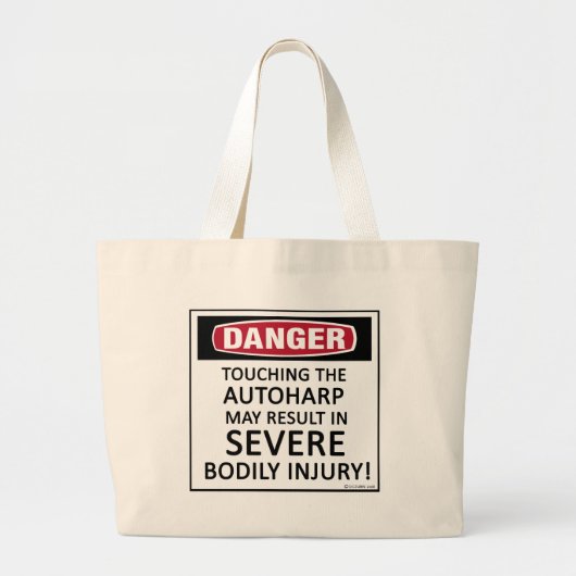 Danger Autoharp Grote Tote Bag (Voorkant)