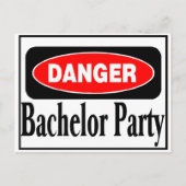 Danger Bachelor Party Briefkaart (Voorkant)