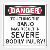 Danger Banjo Vierkante Sticker (Voorkant)