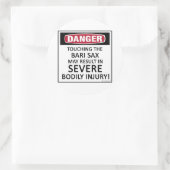 Danger Bari Sax Ronde Sticker (Tas)