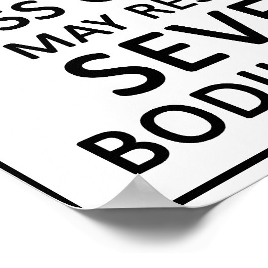 Danger Bass Clarinet Poster (Hoek)