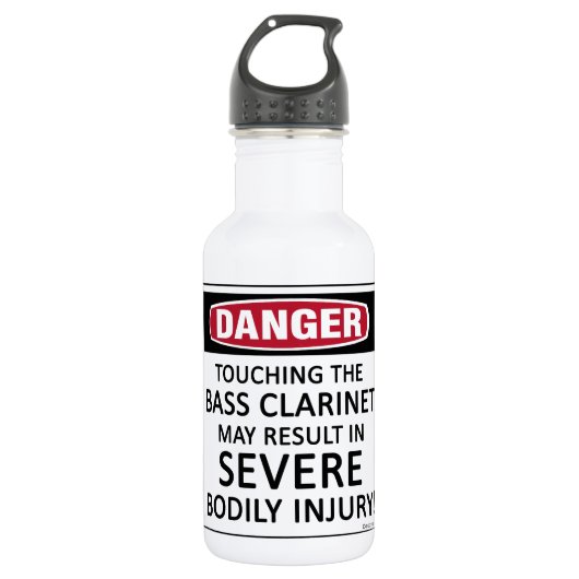 Danger Bass Clarinet Waterfles (Voorkant)