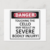 Danger Cello Briefkaart (Voorkant)