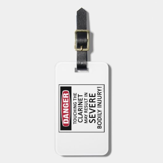 Danger Clarinet Bagagelabel (Voorkant verticaal)