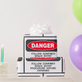 Danger Confined Space Entry Safety Warning Cadeaupapier