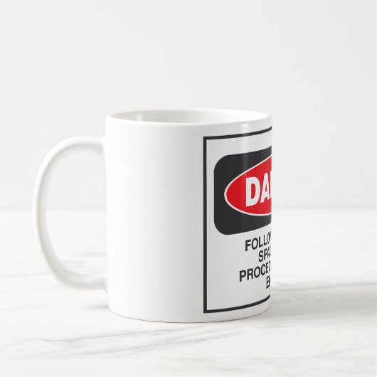 Danger Confined Space Entry Safety Warning Koffiemok (Links)