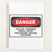 Danger Confined Space Entry Safety Warning Planner (Voorkant)