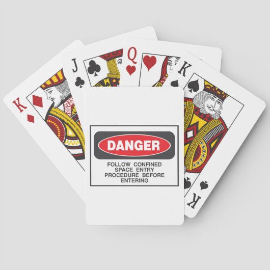 Danger Confined Space Entry Safety Warning Pokerkaarten (Achterkant)