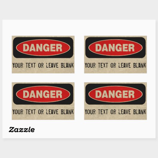 Danger Custom Stickers (Vel)