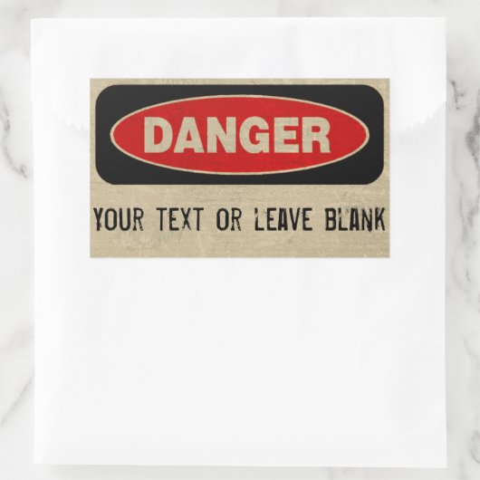 Danger Custom Stickers (Tas)