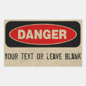 Danger Custom Stickers (Voorkant)