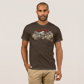 Danger Dad Cooking: Humorous Skull Chef T-Shirt (Voorkant volledig)