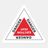 Danger - Ejection Seat Sticker (Voorkant)