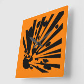 Danger – explosive – Gefahr Warnzeichen Warning Vierkante Klok (Hoek)