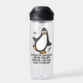 Danger Funny Penguin CamelBak Eddy Waterfles (Achterkant)