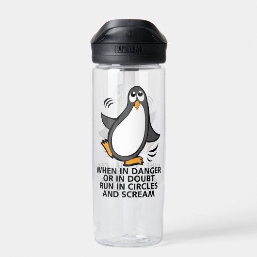 Danger Funny Penguin CamelBak Eddy Waterfles (Achterkant)