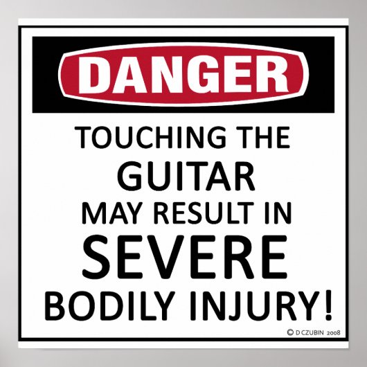 Danger Guitar Poster (Voorkant)
