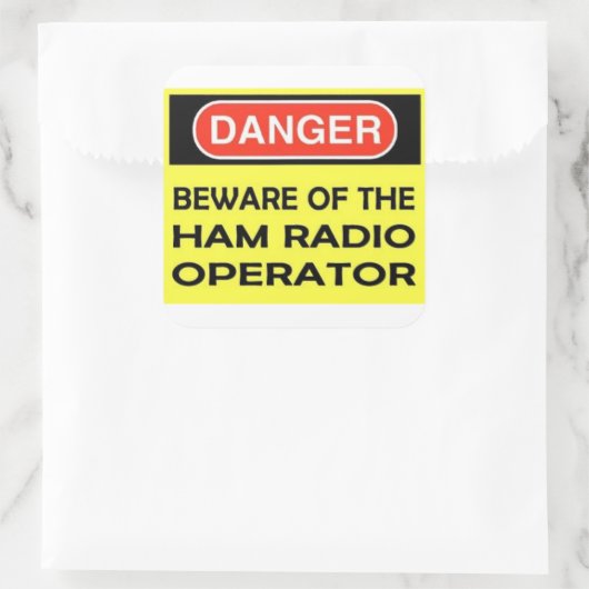 DANGER HAM RADIO STICKER (Tas)