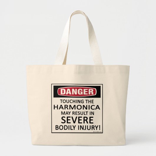 Danger Harmonica Grote Tote Bag (Voorkant)