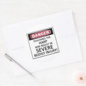 Danger Harp Ronde Sticker (Envelop)