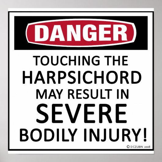 Danger Harpsichord Poster (Voorkant)