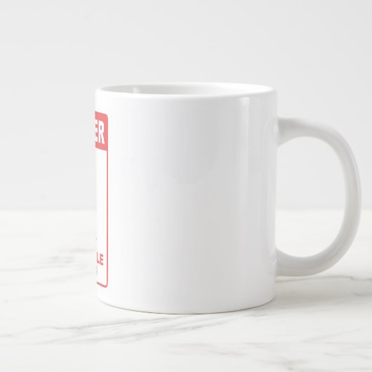 Danger Highly Flammable Person Grote Koffiekop (Rechts)