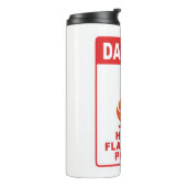 Danger Highly Flammable Person Thermosbeker (Gedraaid links)