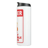 Danger Highly Flammable Person Thermosbeker (Geroteerd rechts)