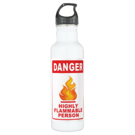 Danger Highly Flammable Person Waterfles